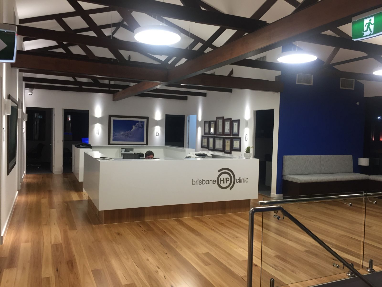 The reception desk at Brisbane Hip Clinic